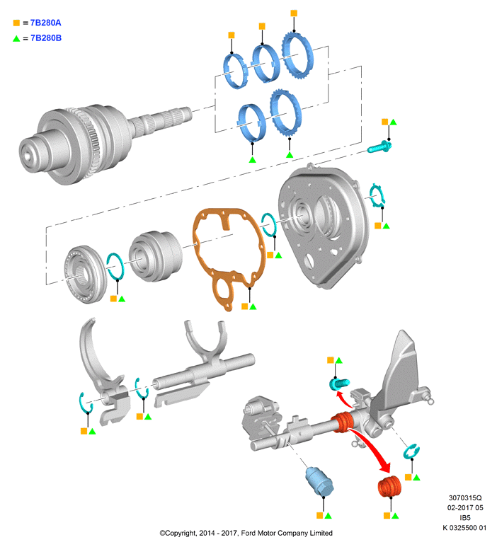 Вторичн.вал, шестерни и подшипники, 5 Speed Manual Transaxle