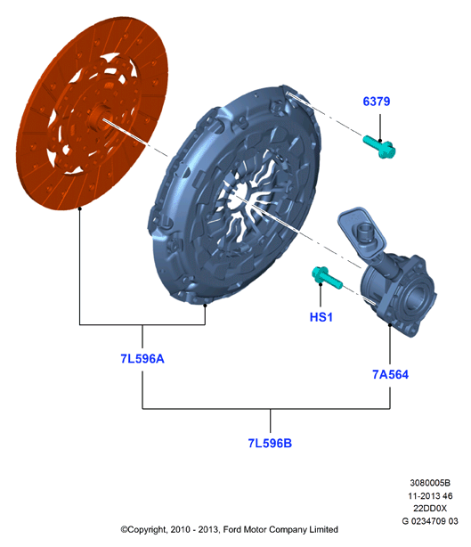 Сцепление, 2.2L Duratorq Engine