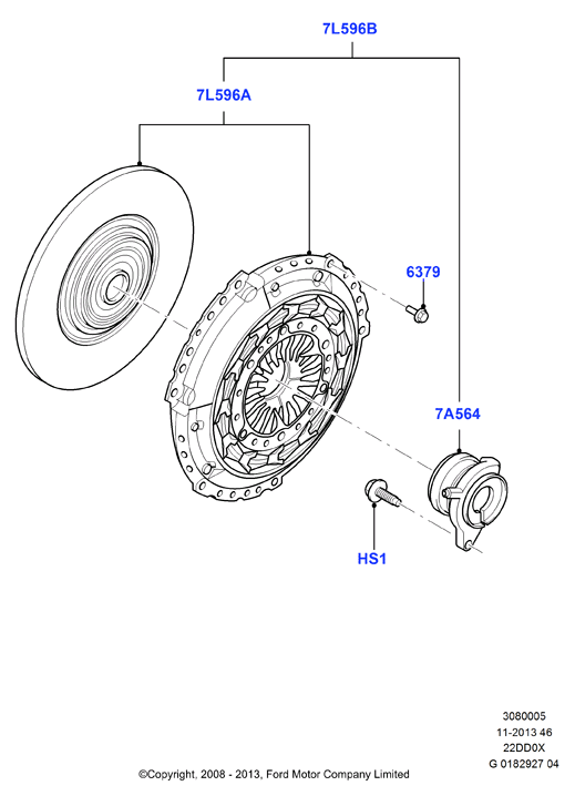 Сцепление, 2.2L Duratorq Engine