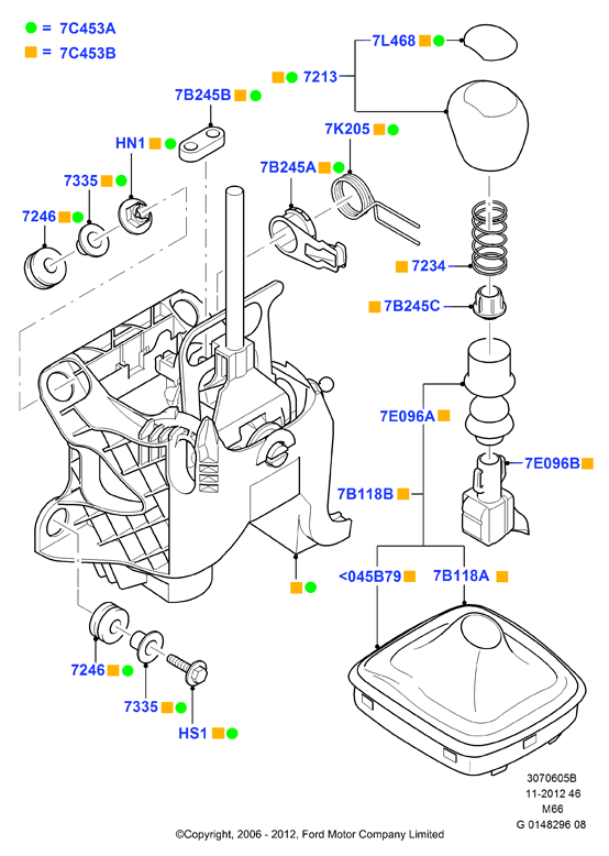 Рычаг переключ.передач МКПП, 6 Speed Manual Transmission