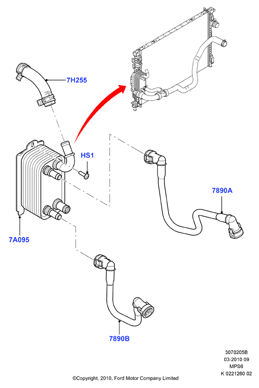 Системы охлаждения коробки передач, 6 Speed Trans Powershift