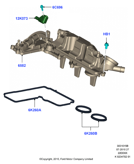 Крышка головки цилиндров, 2.2L Duratorq Engine