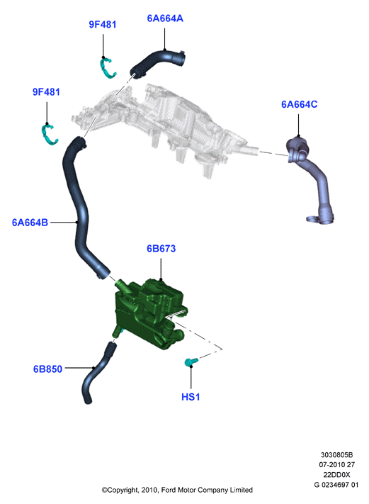 Сист.пониж.токс.выхл.-картер, 2.2L Duratorq Engine