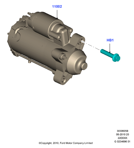Опоры стартера, 2.2L Duratorq Engine