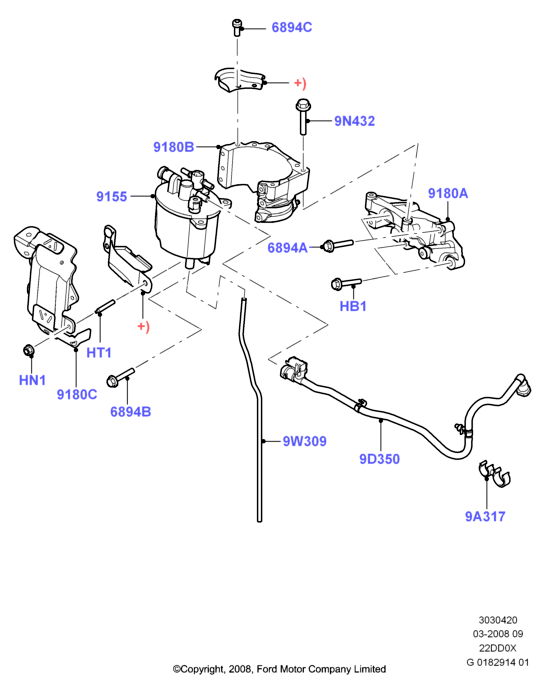 Топливный фильтр, 2.2L Duratorq Engine