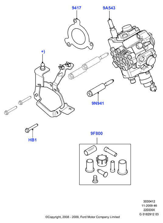 Топл.насос выс.давл.-дизель, 2.2L Duratorq Engine