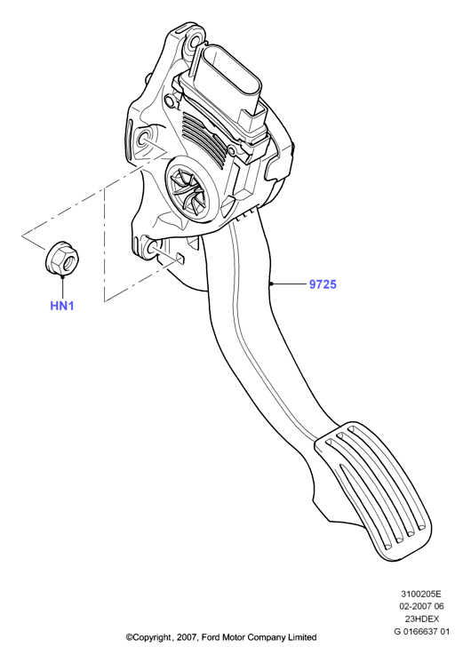 Орг.упр.акселератором/ТНВД, 2.3L I4 16v DOHC EFI