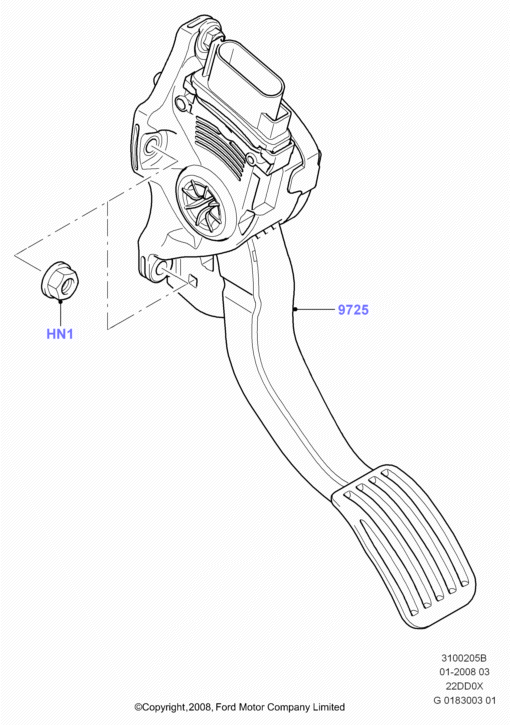 Орг.упр.акселератором/ТНВД, 2.2L Duratorq Engine