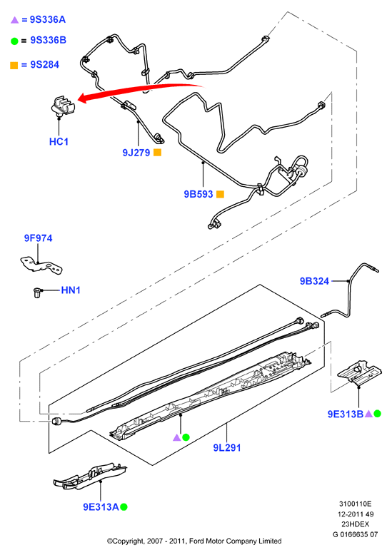 Топливные магистрали, 2.3L I4 16v DOHC EFI