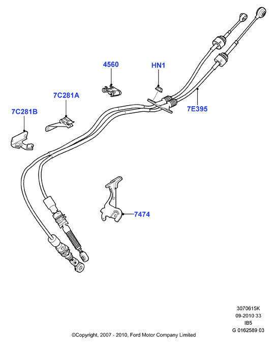Тросы перекл. передач - МКПП, 5 Speed Manual Transaxle