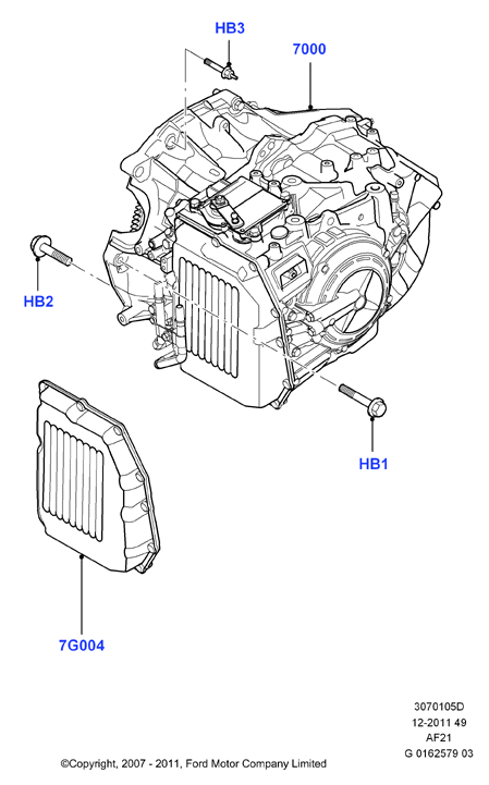 Коробка передач и привод спидометра, Aisin F21 6 Spd Auto Trans