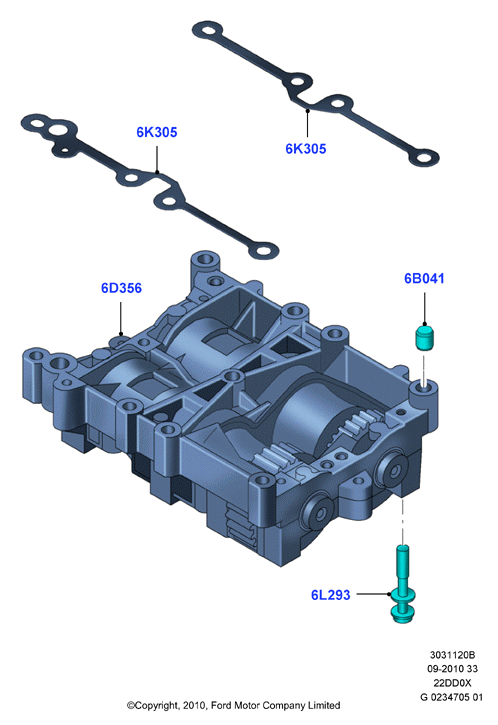 Валы и привод сист.уравновешивания, 2.2L Duratorq Engine