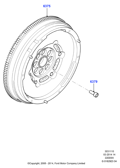 Маховик, 2.2L Duratorq Engine