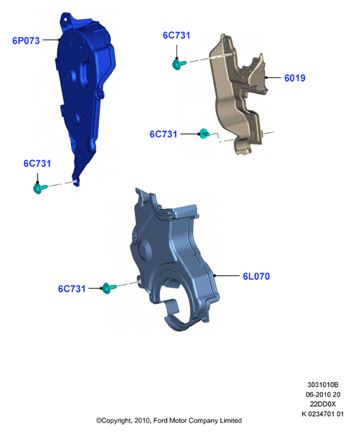Крышки газораспредели. механизма, 2.2L Duratorq Engine