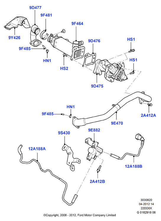 Рециркуляция отработавших газов, 2.2L Duratorq Engine