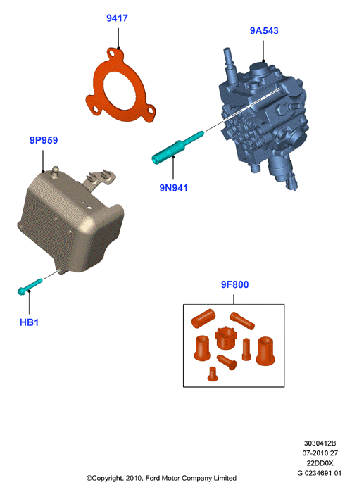 Топл.насос выс.давл.-дизель, 2.2L Duratorq Engine