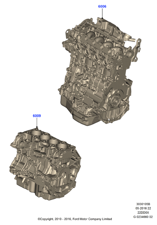 Сервисн.двиг.и неукомпл.блок цил., 2.2L Duratorq Engine