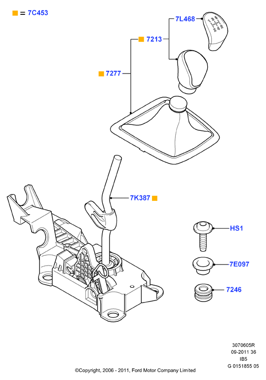 Рычаг переключ.передач МКПП, 5 Speed Manual Transaxle