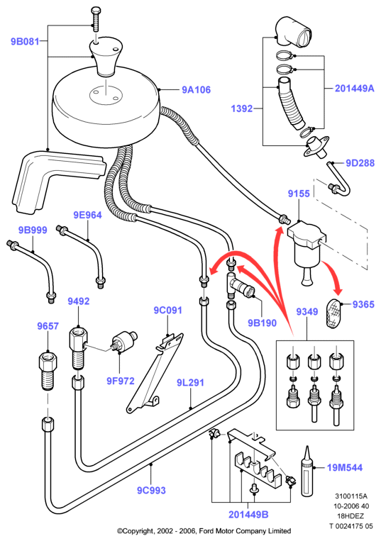 Бак для альтернативного топлива, 18L 16V DOHC EFI Zetec E