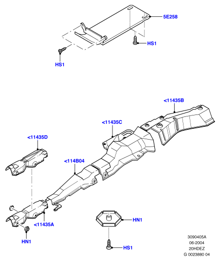 Теплозащитные экраны сист.выпуска, 20L 16V DOHC EFI Zetec E