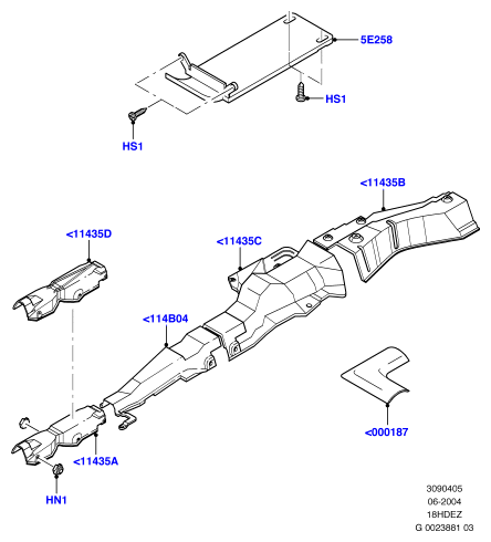 Теплозащитные экраны сист.выпуска, 18L 16V DOHC EFI Zetec E