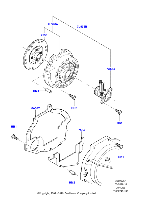 Сцепление, 20L 16V DOHC EFI Zetec E