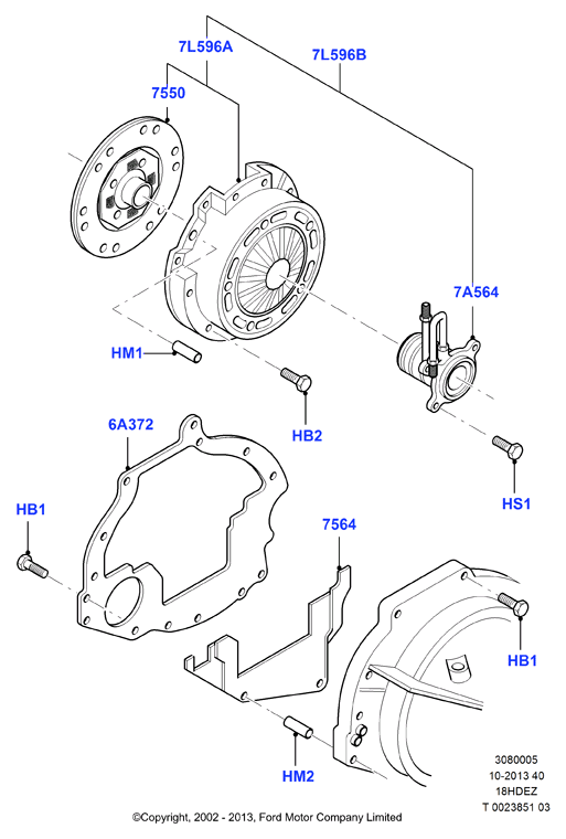 Сцепление, 18L 16V DOHC EFI Zetec E