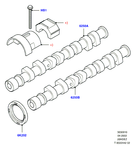 Распределительный Вал, 20L 16V DOHC EFI Zetec E