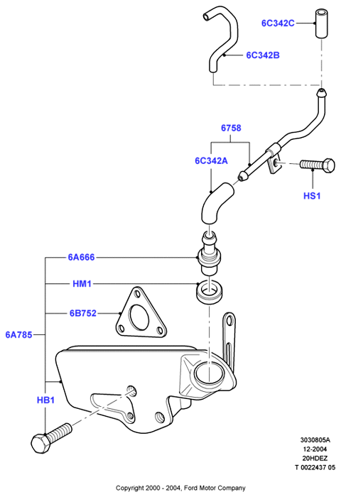 Сист.пониж.токс.выхл.-картер, 20L 16V DOHC EFI Zetec E