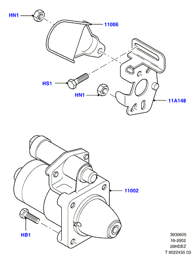 Опоры стартера, 20L 16V DOHC EFI Zetec E