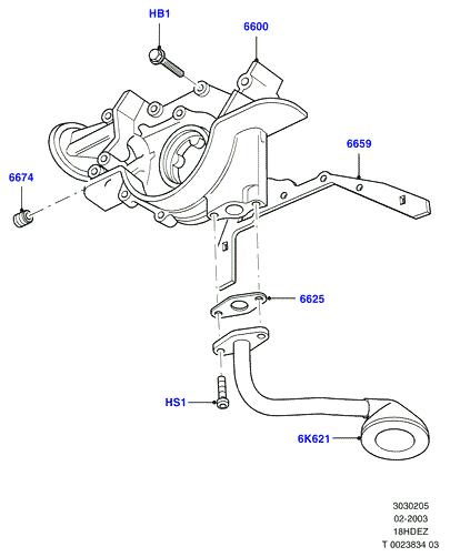 Масляный насос, 18L 16V DOHC EFI Zetec E
