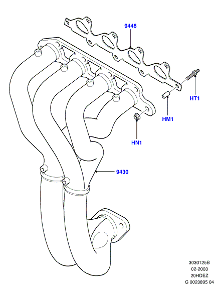 Выпускной коллектор, 20L 16V DOHC EFI Zetec E