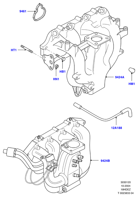 Впускной коллектор, 18L 16V DOHC EFI Zetec E