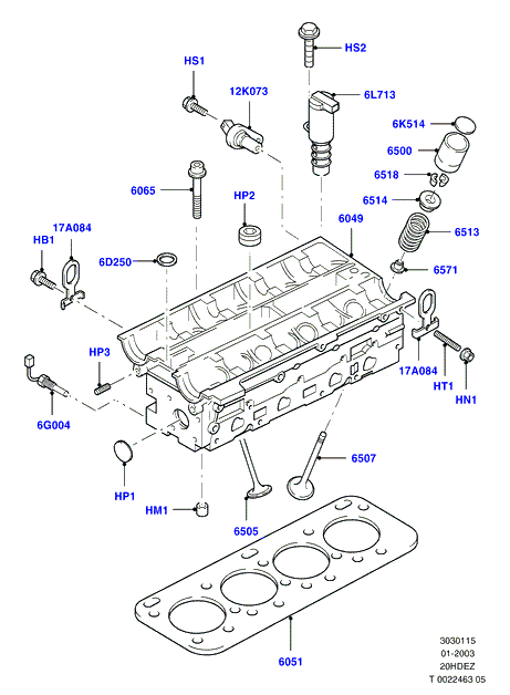 Головка цилиндров, 20L 16V DOHC EFI Zetec E