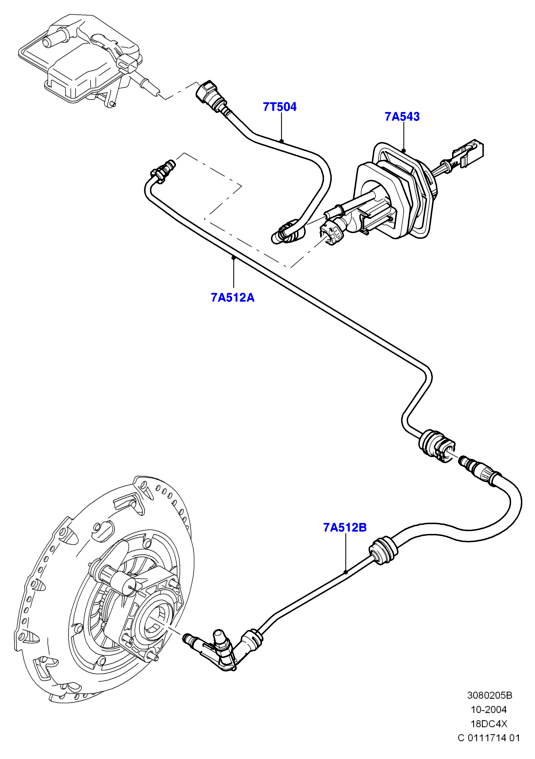 Главный и рабочий цилиндры сцеплен., Lynx 1.8 Diesel