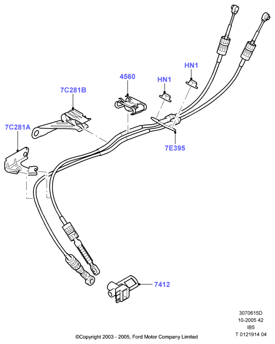 Тросы перекл. передач - МКПП, 5 Speed Manual Transaxle
