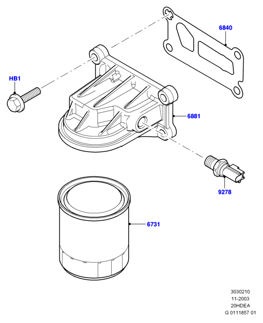 Масляный радиатор и фильтр, 2.0L Duratec 16V