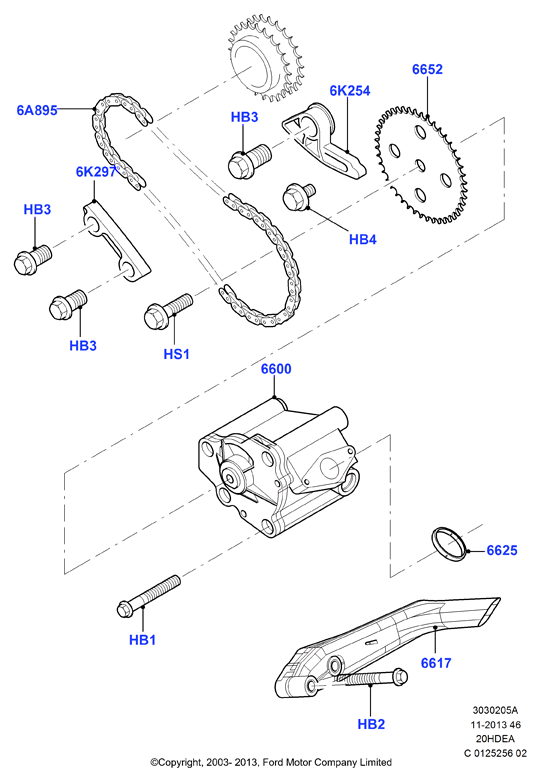 Масляный насос, 2.0L Duratec 16V