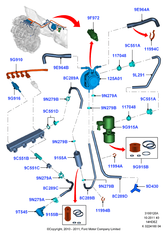 Альтернативн.топл.сист., Zetec 1.4 DOHC EFI