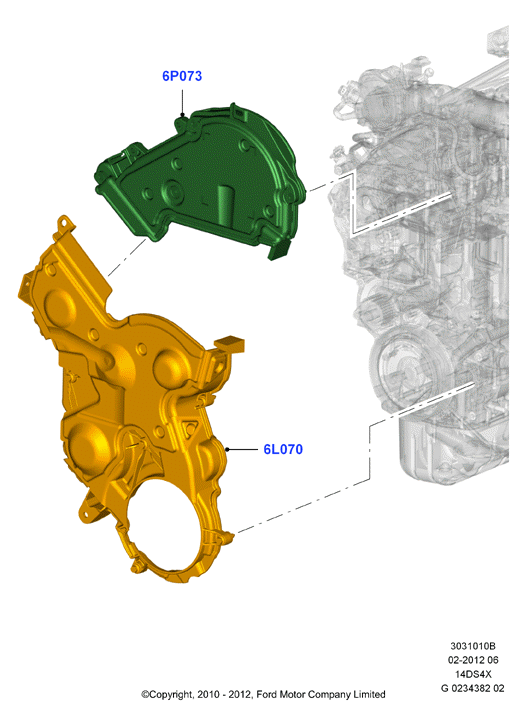 Крышки газораспредели. механизма, Duratorq 1.4 TDCi