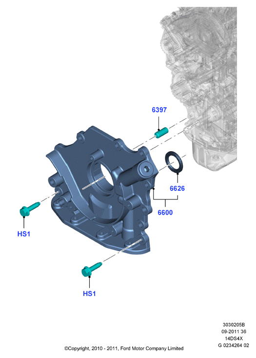 Масляный насос, Duratorq 1.4 TDCi