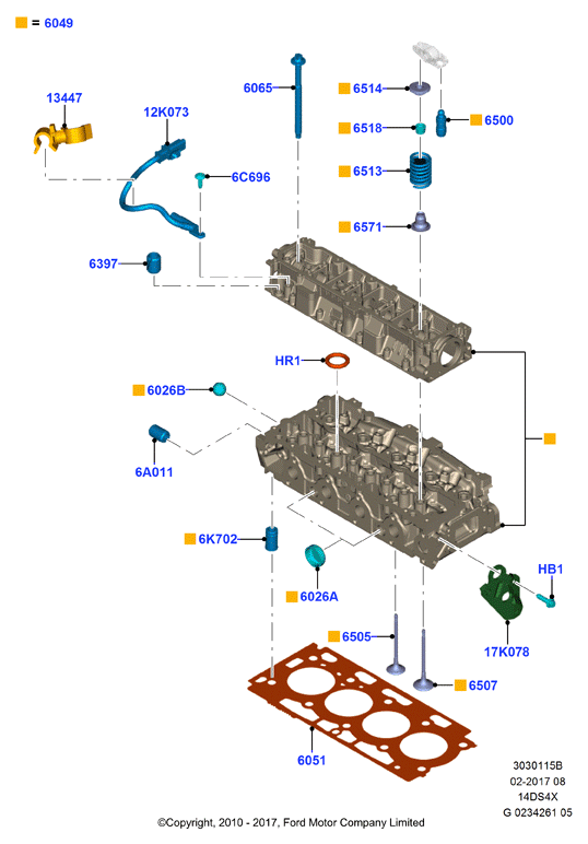 Головка цилиндров, Duratorq 1.4 TDCi