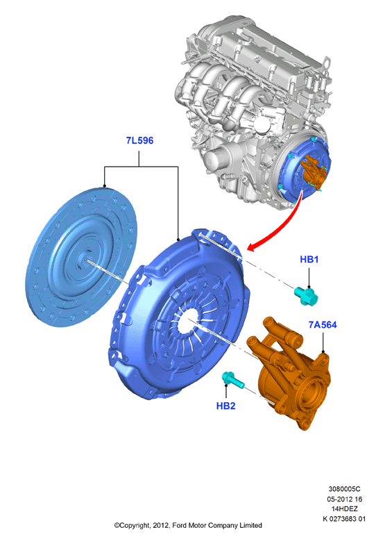 Сцепление, Zetec 1.4 DOHC EFI