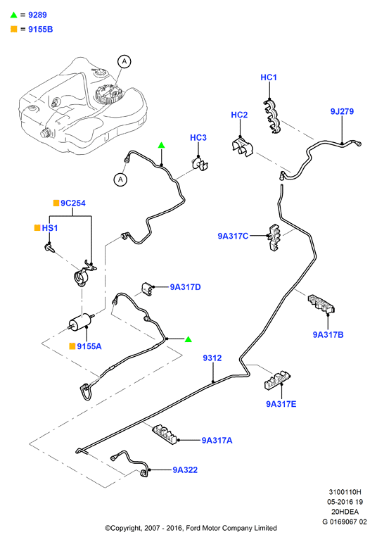 Топливные магистрали, 2.0L Duratec 16V