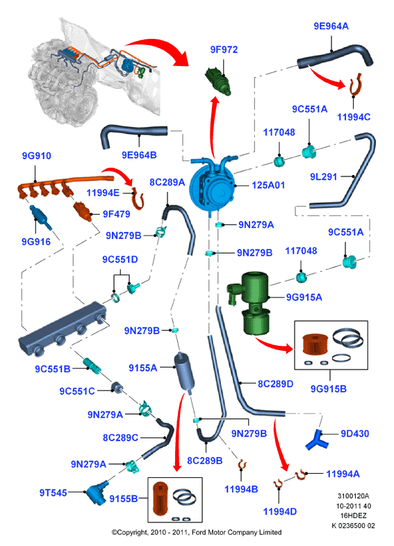 Альтернативн.топл.сист., Zetec 1.6 DOHC EFI