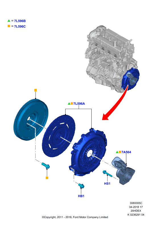 Сцепление, 2.0L 16V DOHC EFI