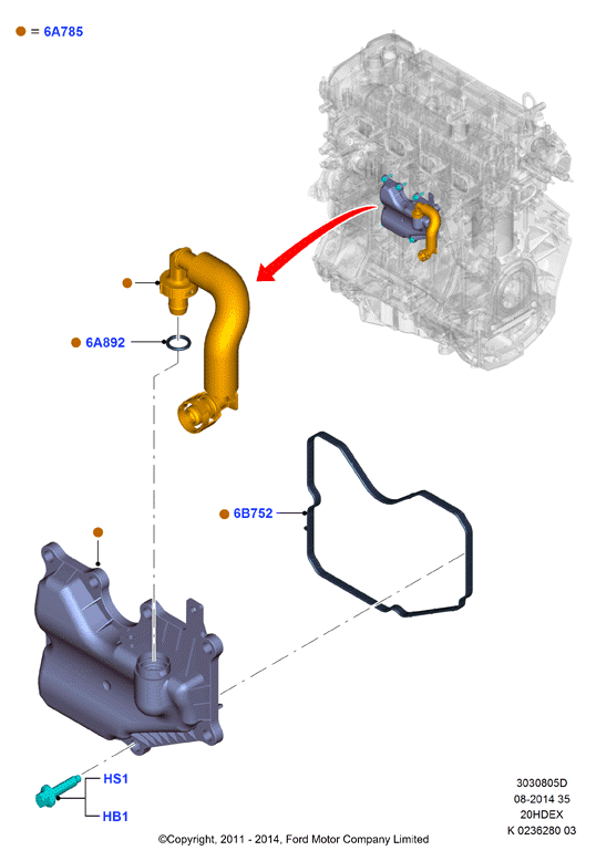 Сист.пониж.токс.выхл.-картер, 2.0L 16V DOHC EFI