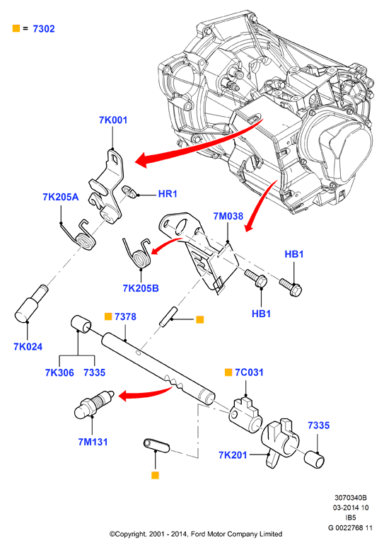 Мех-м селект.МКП в бл.с вед.мост., 5 Speed Manual Transaxle