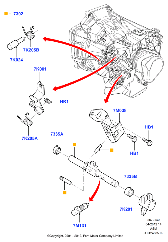 Мех-м селект.МКП в бл.с вед.мост., 5 Speed Auto Shift Manual
