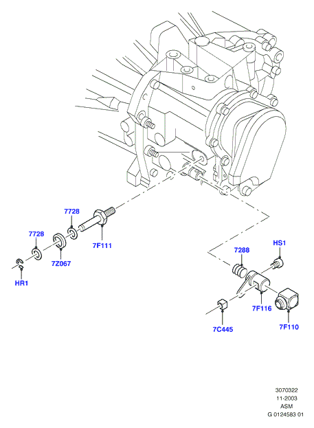 Наружные рычаги селектора & корпус, 5 Speed Auto Shift Manual